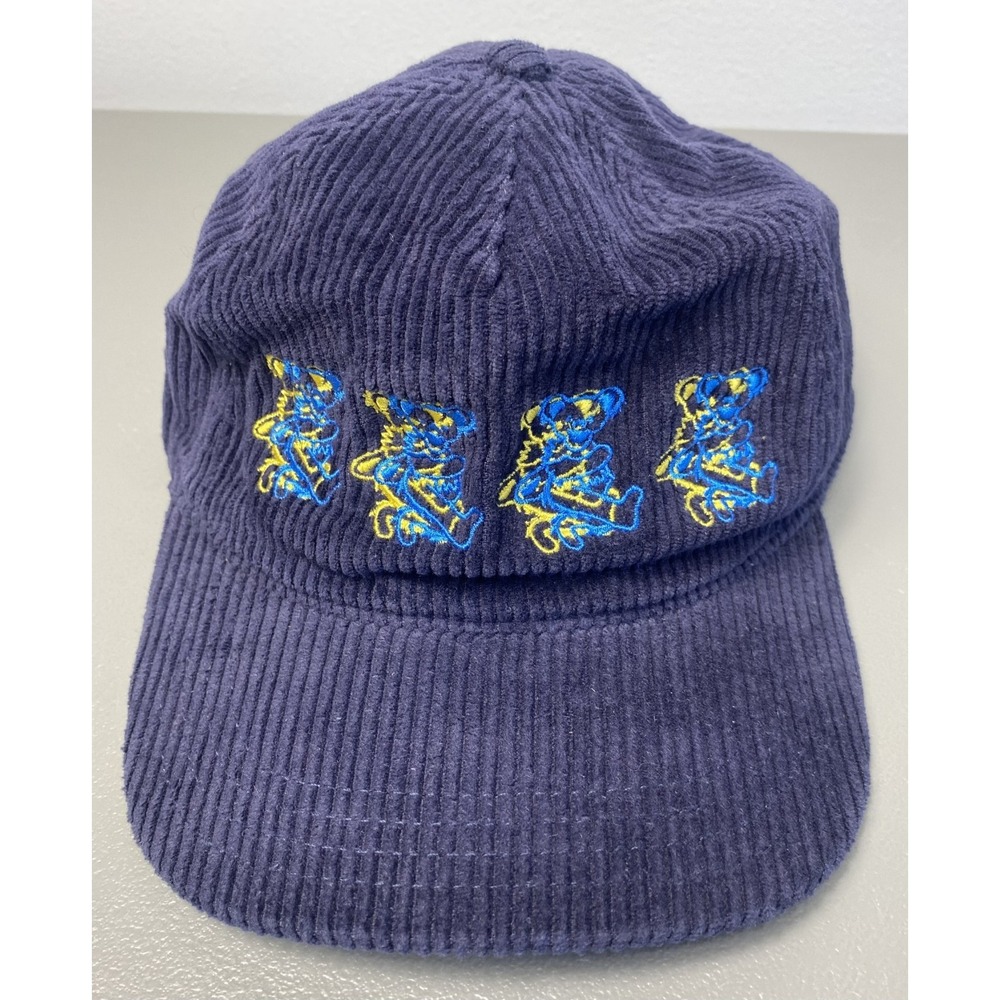 Grateful Dead Dancing Bears Navy Corduroy SnapBack 100% Cotton Adjustable